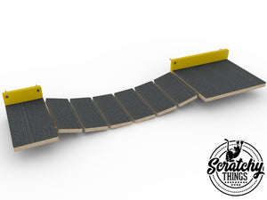 Cat Bridge Shelf Step Wide - Wally WideBridge (1Step - Flat mount) - Scratchy Things Premium Pet Furniture