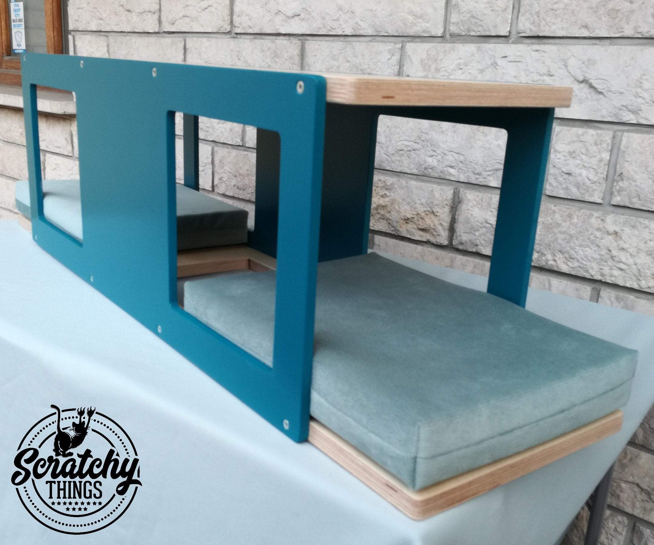 Cat Ceiling Shelf Bed - Wally Tunnel Top - Scratchy Things Premium Pet Furniture