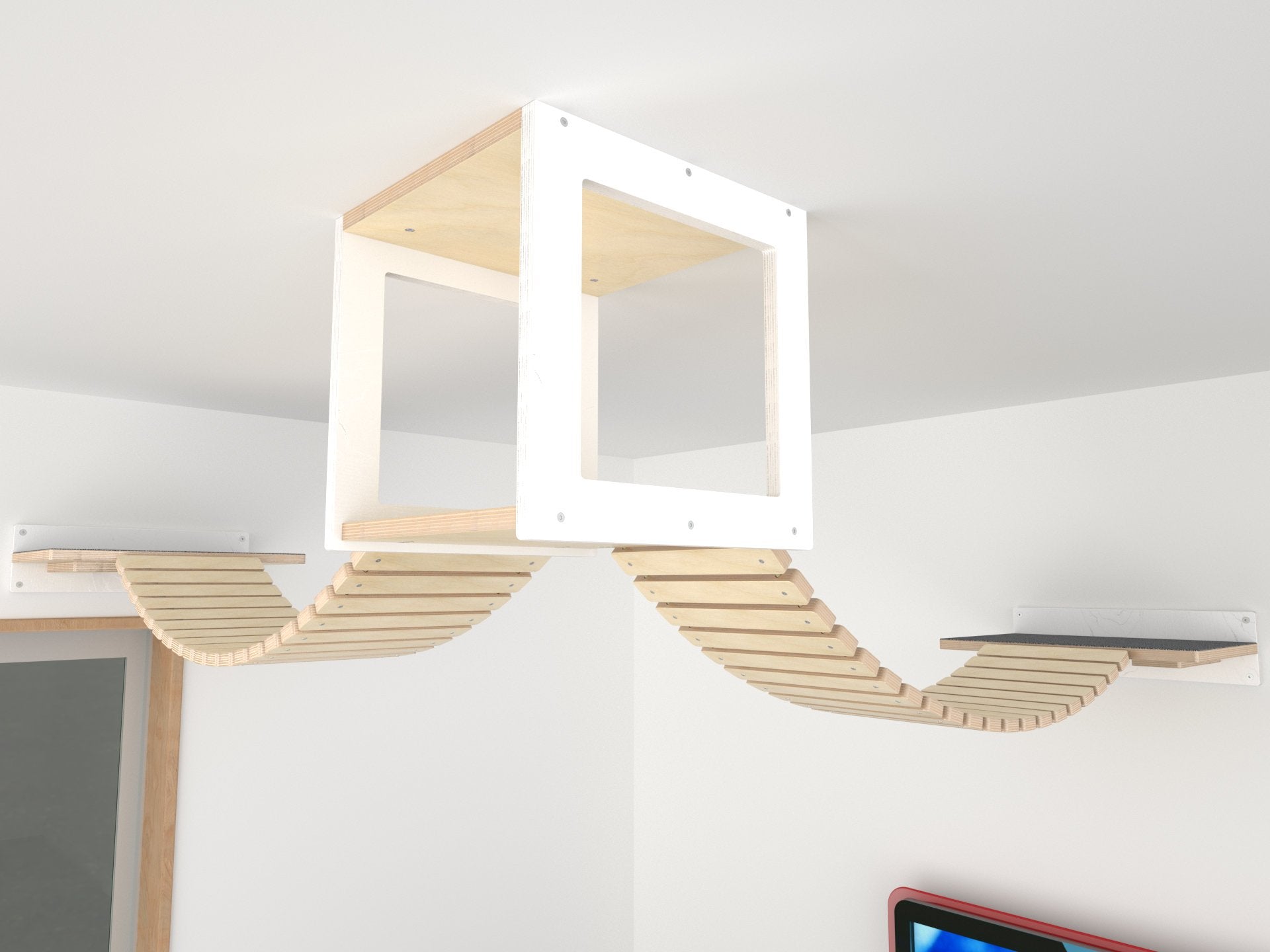 Cat Ceiling Shelf Bridge Bundle - Top Double Bridge Bundle - Scratchy Things Premium Pet Furniture