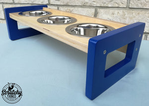 Cat Floor Feeder - Floory Brunch Trio - Scratchy Things Premium Pet Furniture