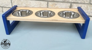 Cat Floor Feeder - Floory Brunch Trio - Scratchy Things Premium Pet Furniture