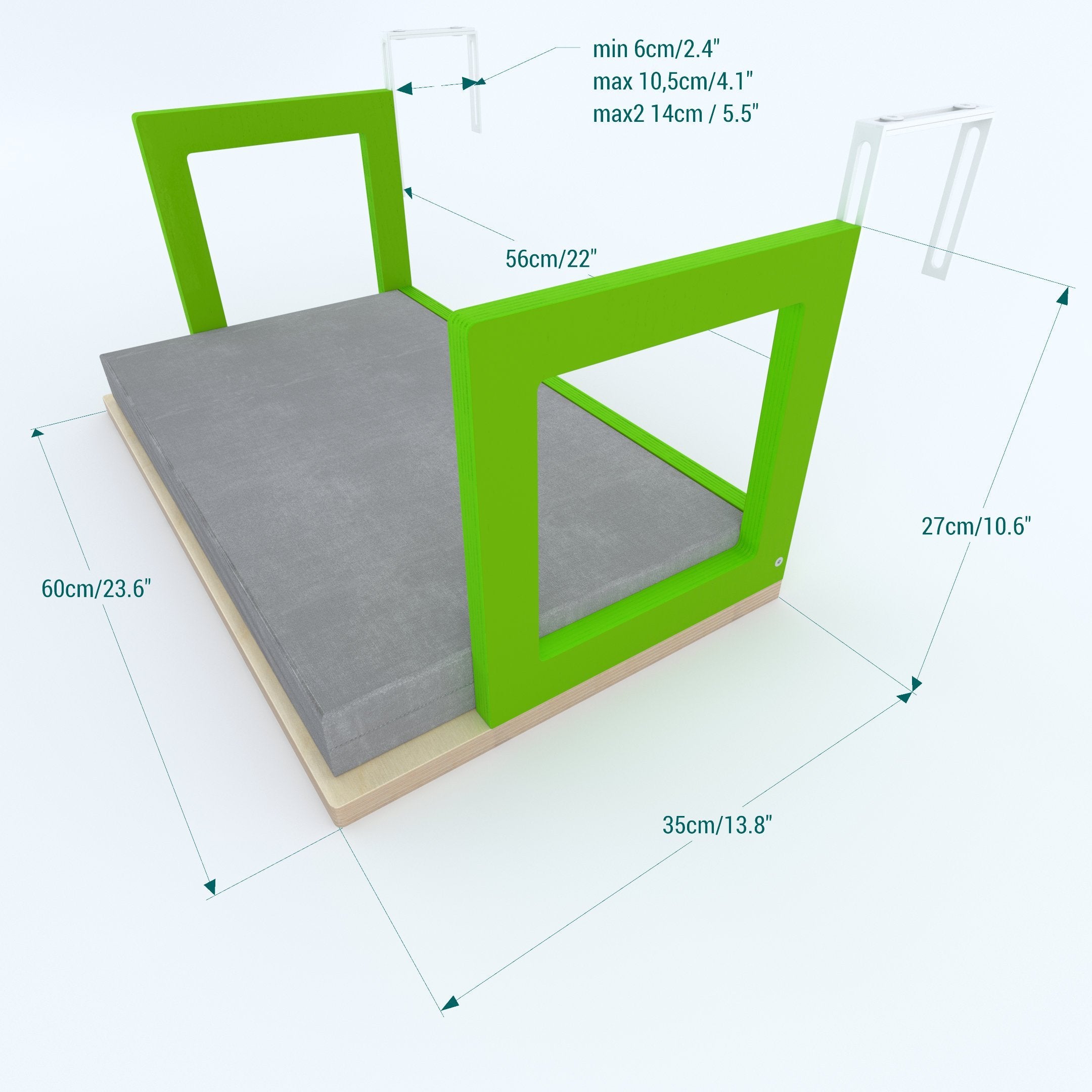 Cat Radiator Bed Hammock - Toasty BigCat Flat - Scratchy Things Premium Pet Furniture