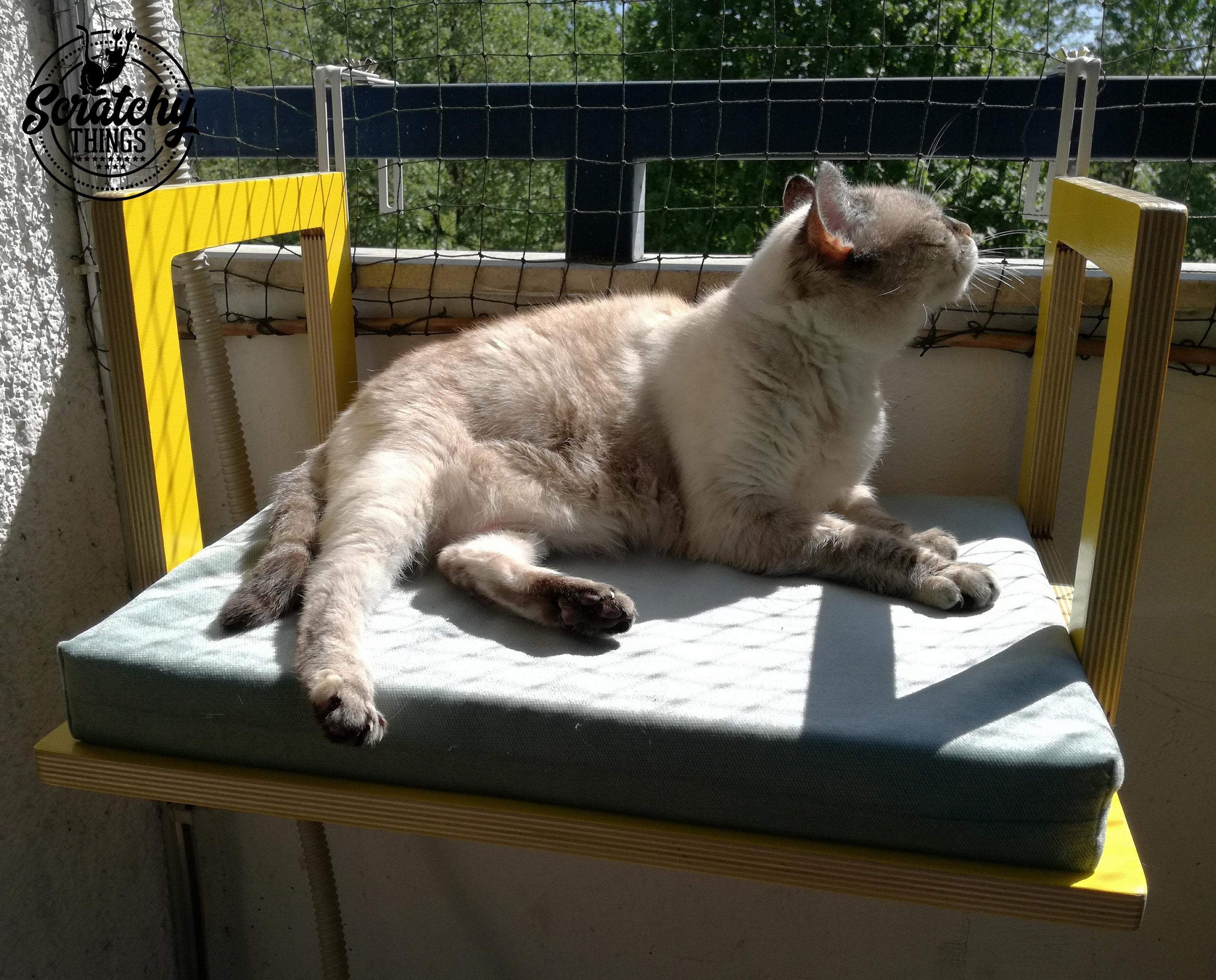 Cat Radiator Bed Hammock - Toasty Flat - Scratchy Things Premium Pet Furniture