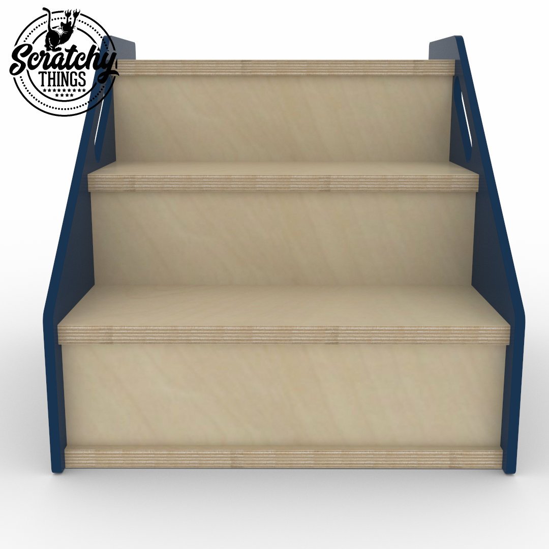 Cat Stairs Box House Bed - Boxy 3-Step - Scratchy Things Premium Pet Furniture