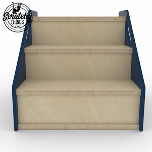 Cat Stairs Box House Bed - Boxy 3-Step - Scratchy Things Premium Pet Furniture