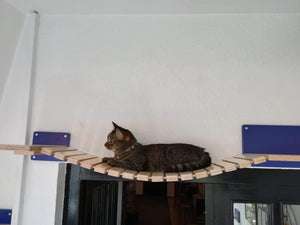 Cat Wall Bridge Shelf Step - Wally Bridge (1-Step - Flat mount) - Scratchy Things Premium Pet Furniture
