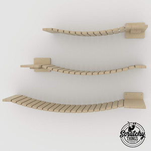 Cat Wall Bridge Shelf Step - Wally Bridge (Solo - 1-Step mount) - Scratchy Things Premium Pet Furniture