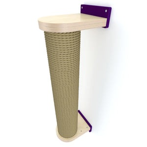 Cat Wall Scratching Pole Post Shelf - Wally Chonk Post - Huge cat scratching pole - Scratchy Things Premium Pet Furniture
