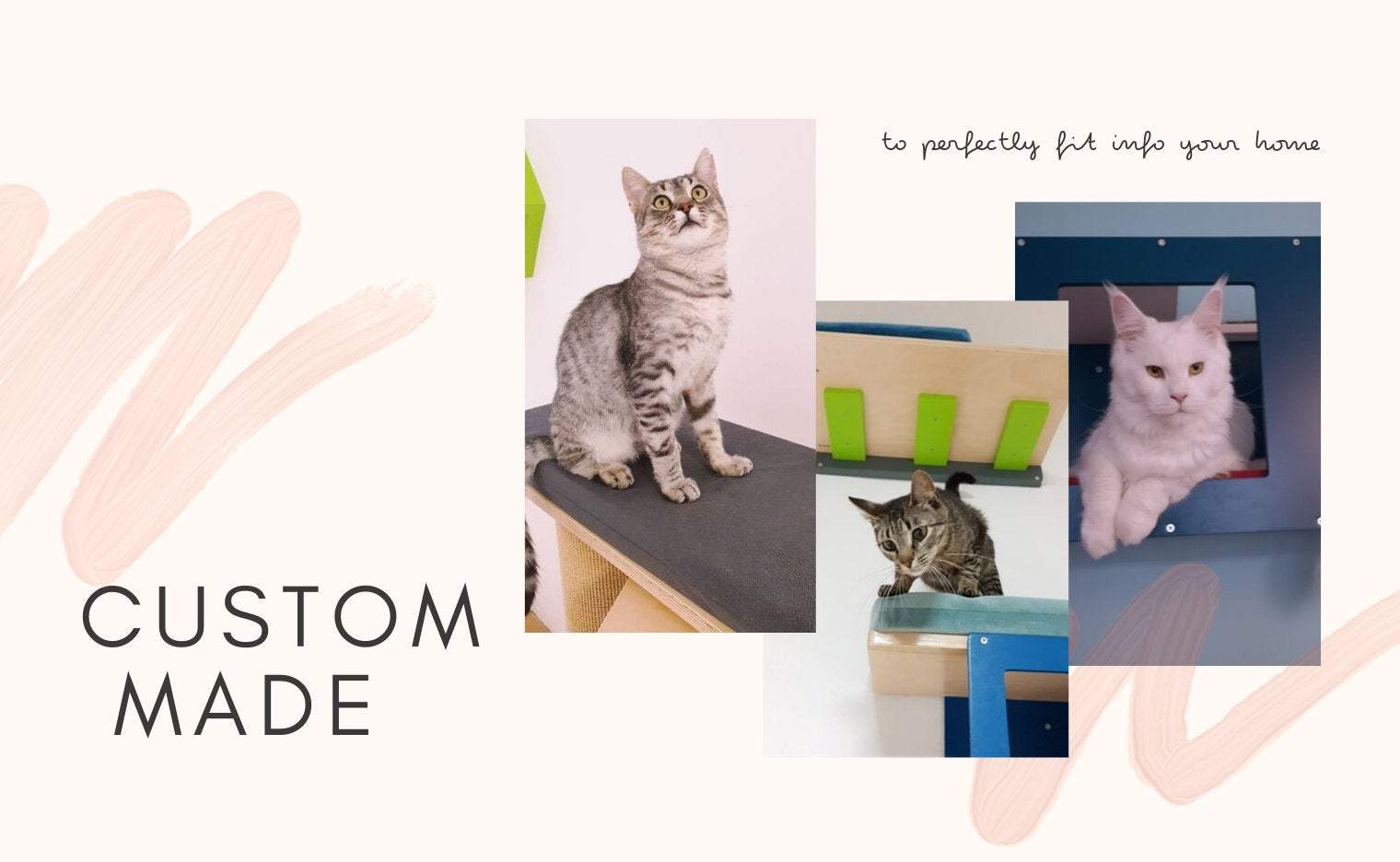 Cat Wall Shelf Bed Bundle - Blue Room Bundle - Scratchy Things Premium Pet Furniture