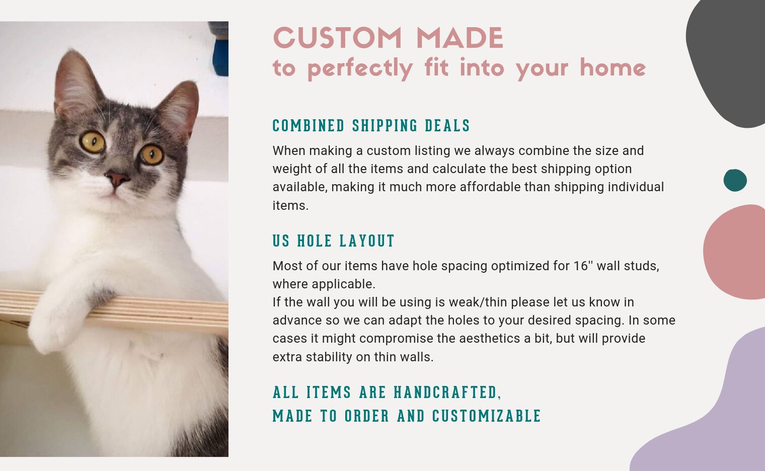 Cat Wall Shelf Bed Bundle - Crawler Climber Bundle - Scratchy Things Premium Pet Furniture