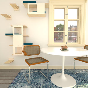 Cat Wall Shelf Bed Bundle - Crawler Climber Bundle - Scratchy Things Premium Pet Furniture