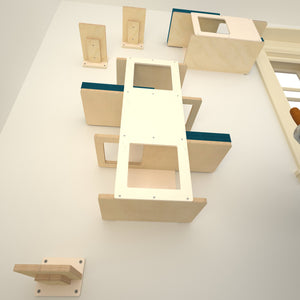 Cat Wall Shelf Bed Bundle - Crawler Climber Bundle - Scratchy Things Premium Pet Furniture