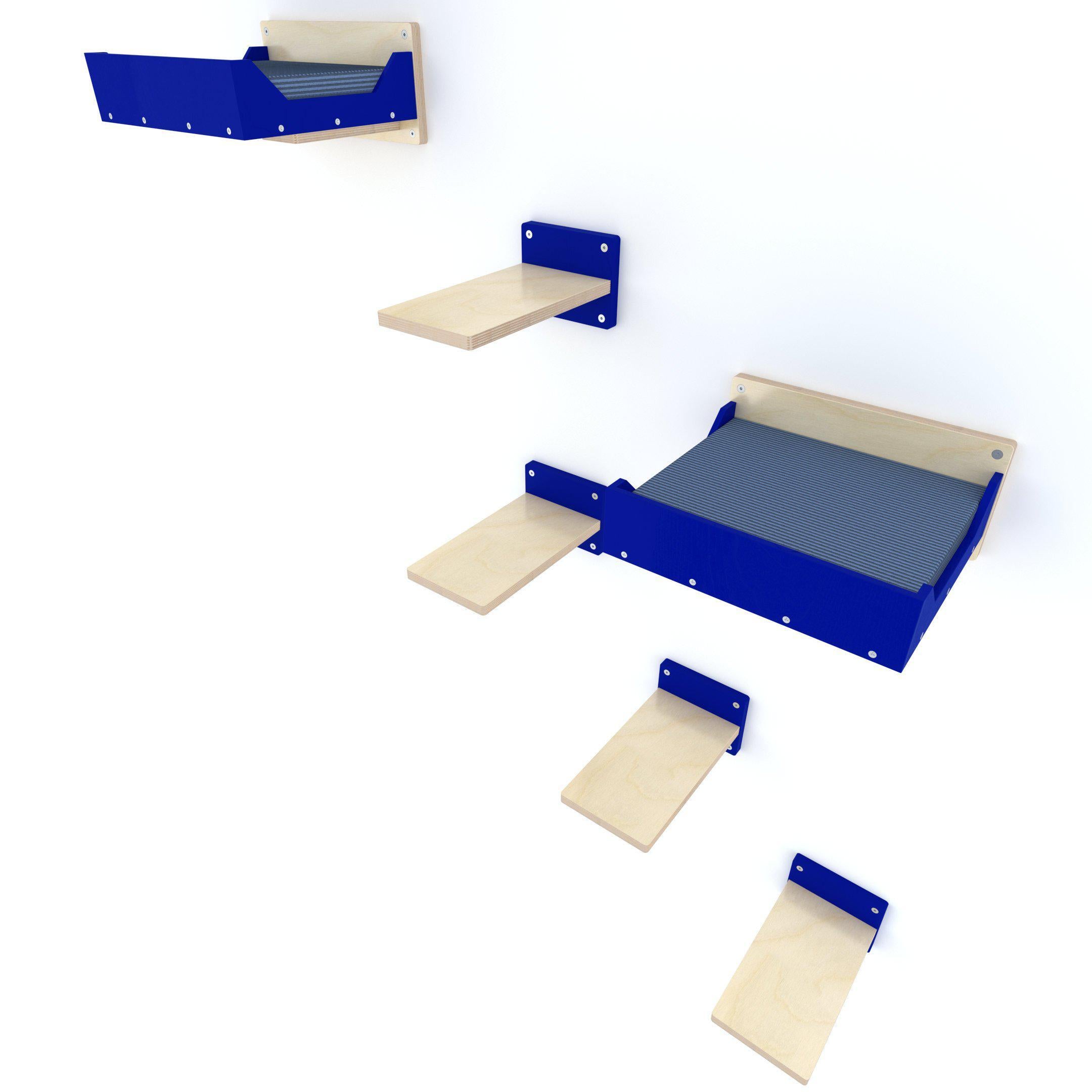 Cat Wall Shelf Bed Bundle - Wally Flat Plus Double Bundle - Scratchy Things Premium Pet Furniture