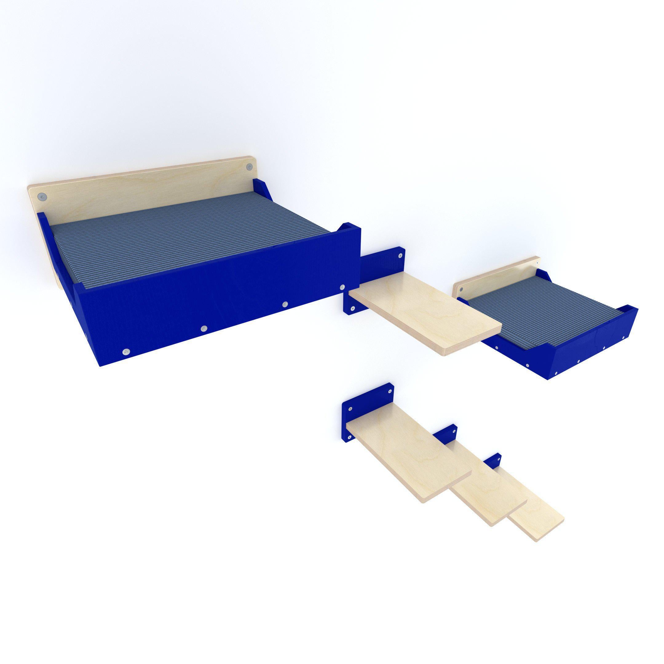 Cat Wall Shelf Bed Bundle - Wally Flat Plus Double Bundle - Scratchy Things Premium Pet Furniture