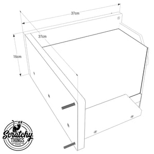 Cat Wall Shelf Bed Corner - Wally Corner Plus - Scratchy Things Premium Pet Furniture