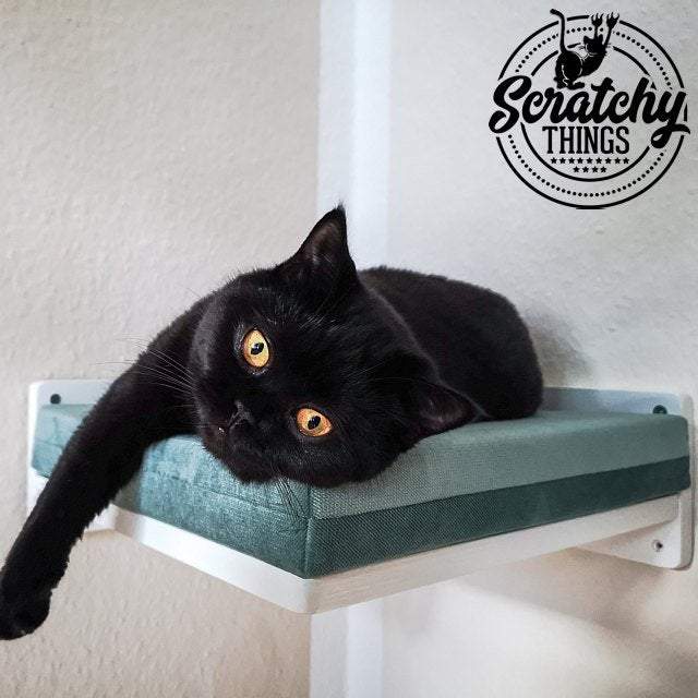 Cat Wall Shelf Bed Corner - Wally Corner - Scratchy Things Premium Pet Furniture