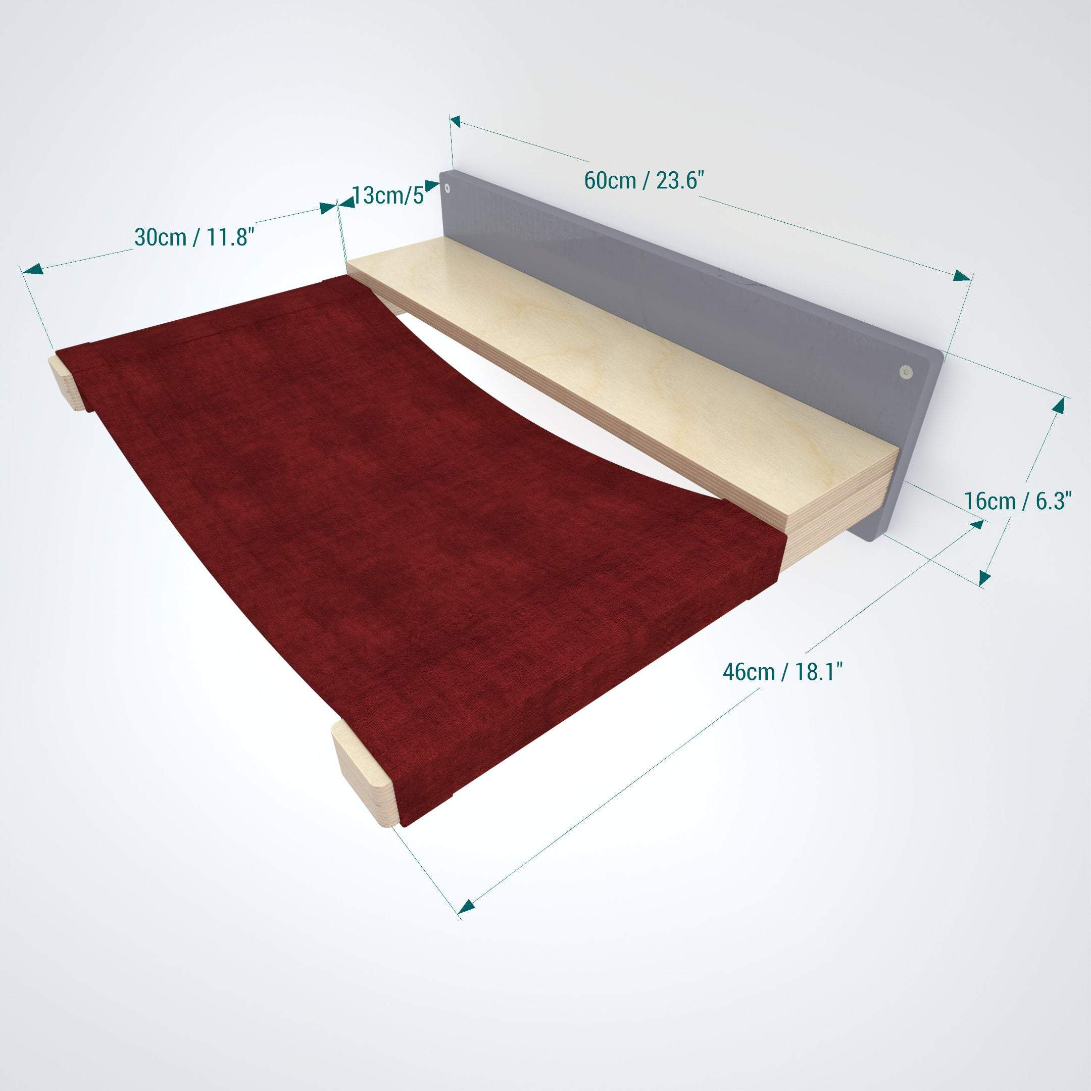 Cat Wall Shelf Bed Hammock - Wally ComboCot - Scratchy Things Premium Pet Furniture