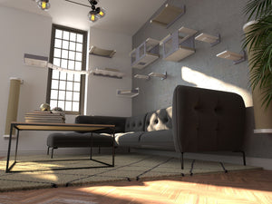 Cat Wall Shelf Bed Scratching Post Bundle - Big Scratchy Bundle - Scratchy Things Premium Pet Furniture