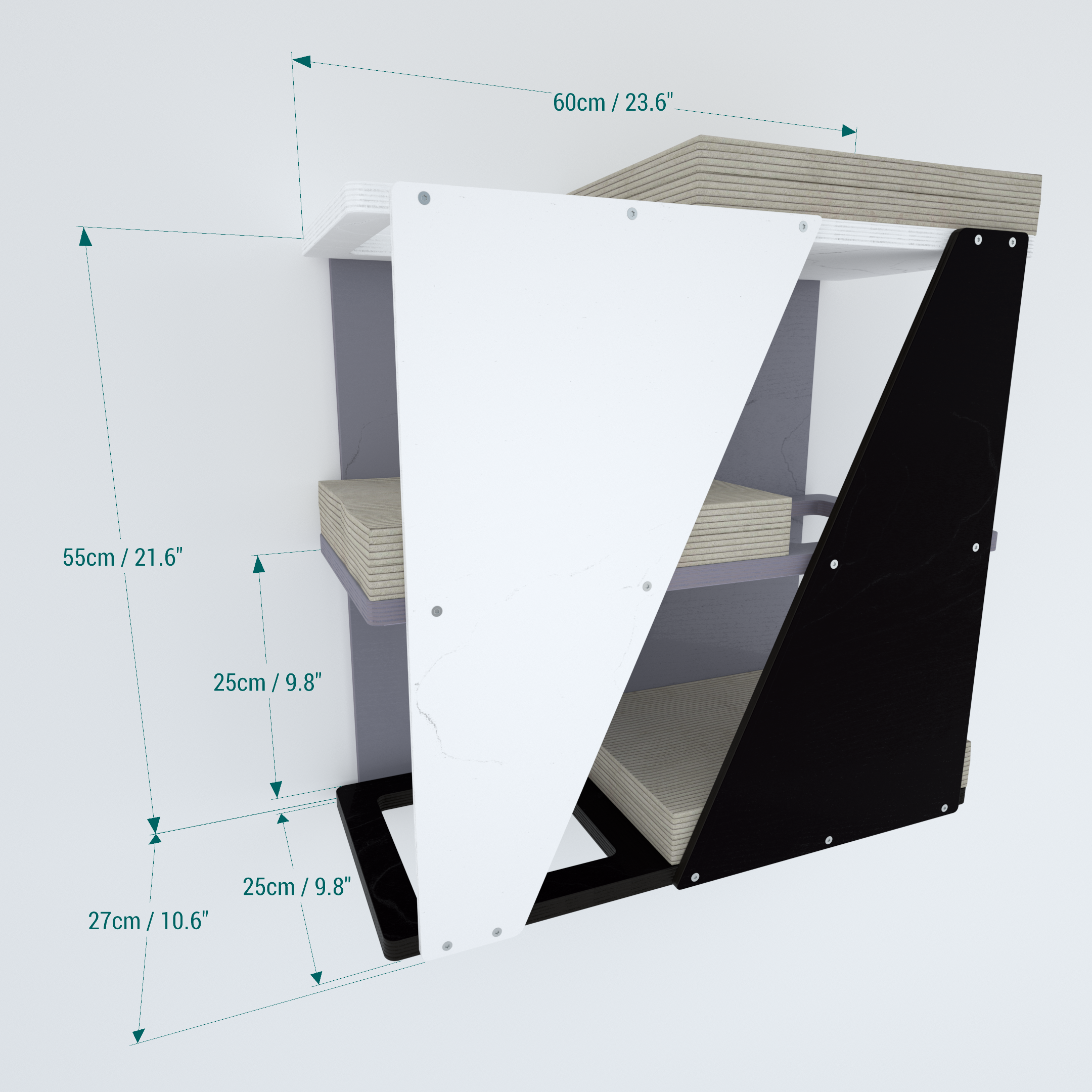 Cat Wall Shelf Bed - Sharp Loft - Scratchy Things Premium Pet Furniture