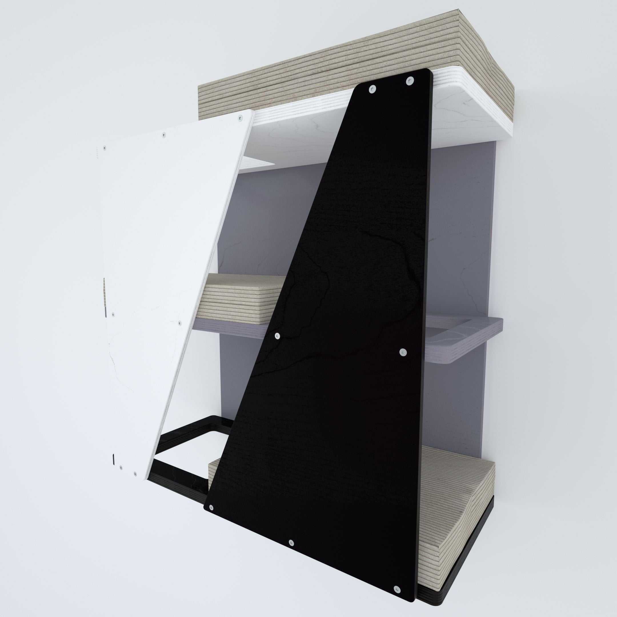 Cat Wall Shelf Bed - Sharp Loft - Scratchy Things Premium Pet Furniture