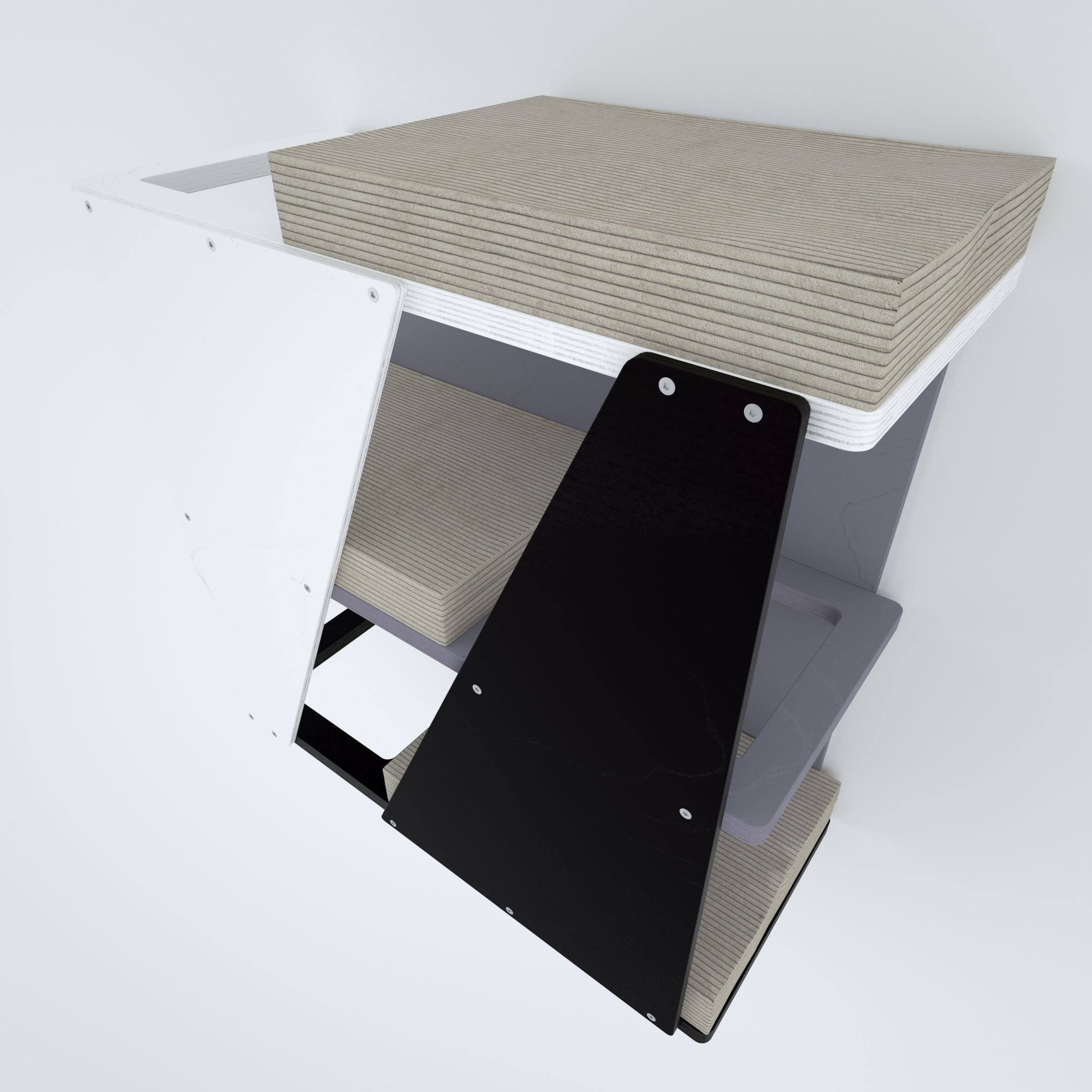 Cat Wall Shelf Bed - Sharp Loft - Scratchy Things Premium Pet Furniture