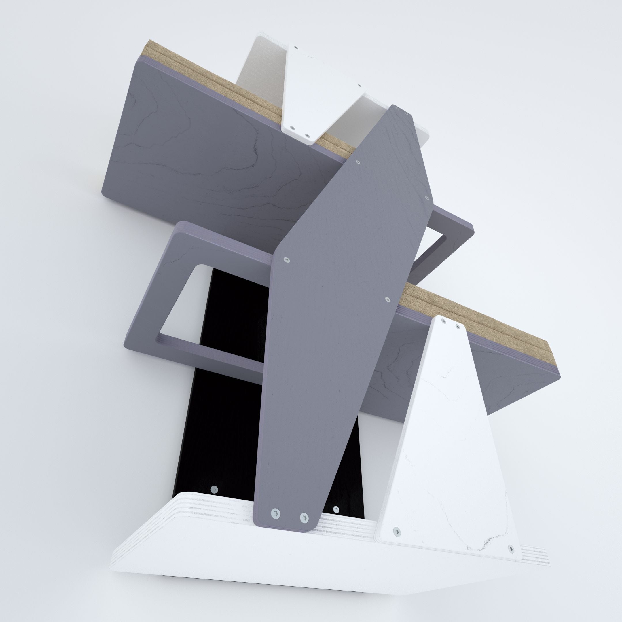 Cat Wall Shelf Bed - Sharp Stacker - Scratchy Things Premium Pet Furniture