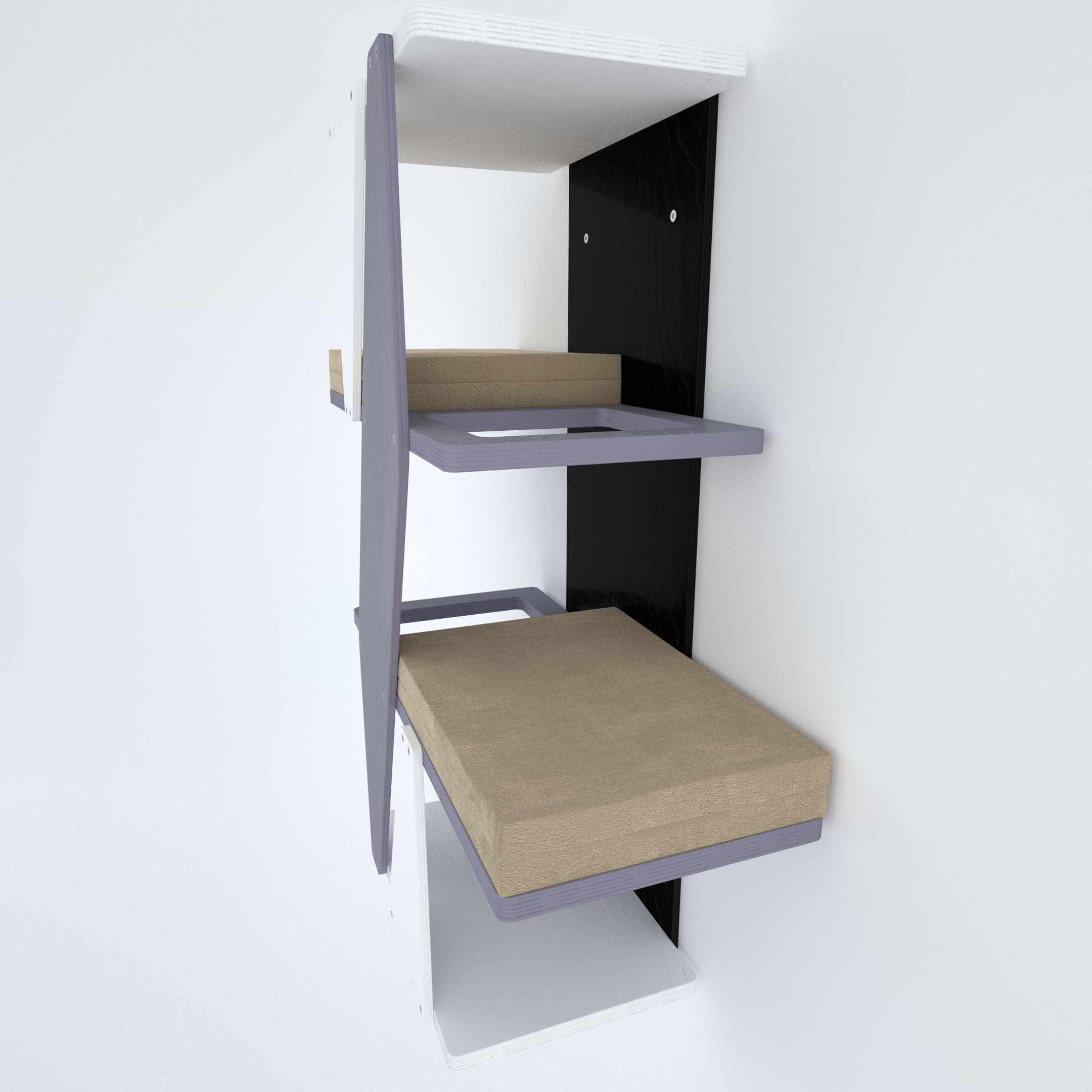 Cat Wall Shelf Bed - Sharp Stacker - Scratchy Things Premium Pet Furniture