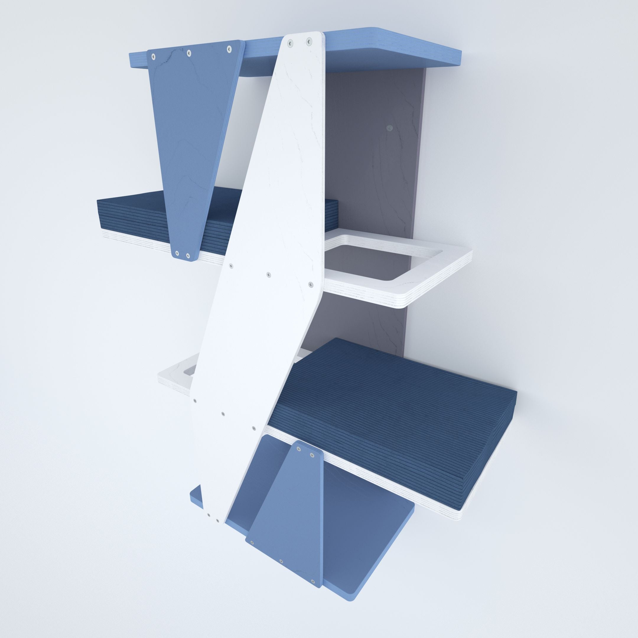 Cat Wall Shelf Bed - Sharp Stacker - Scratchy Things Premium Pet Furniture