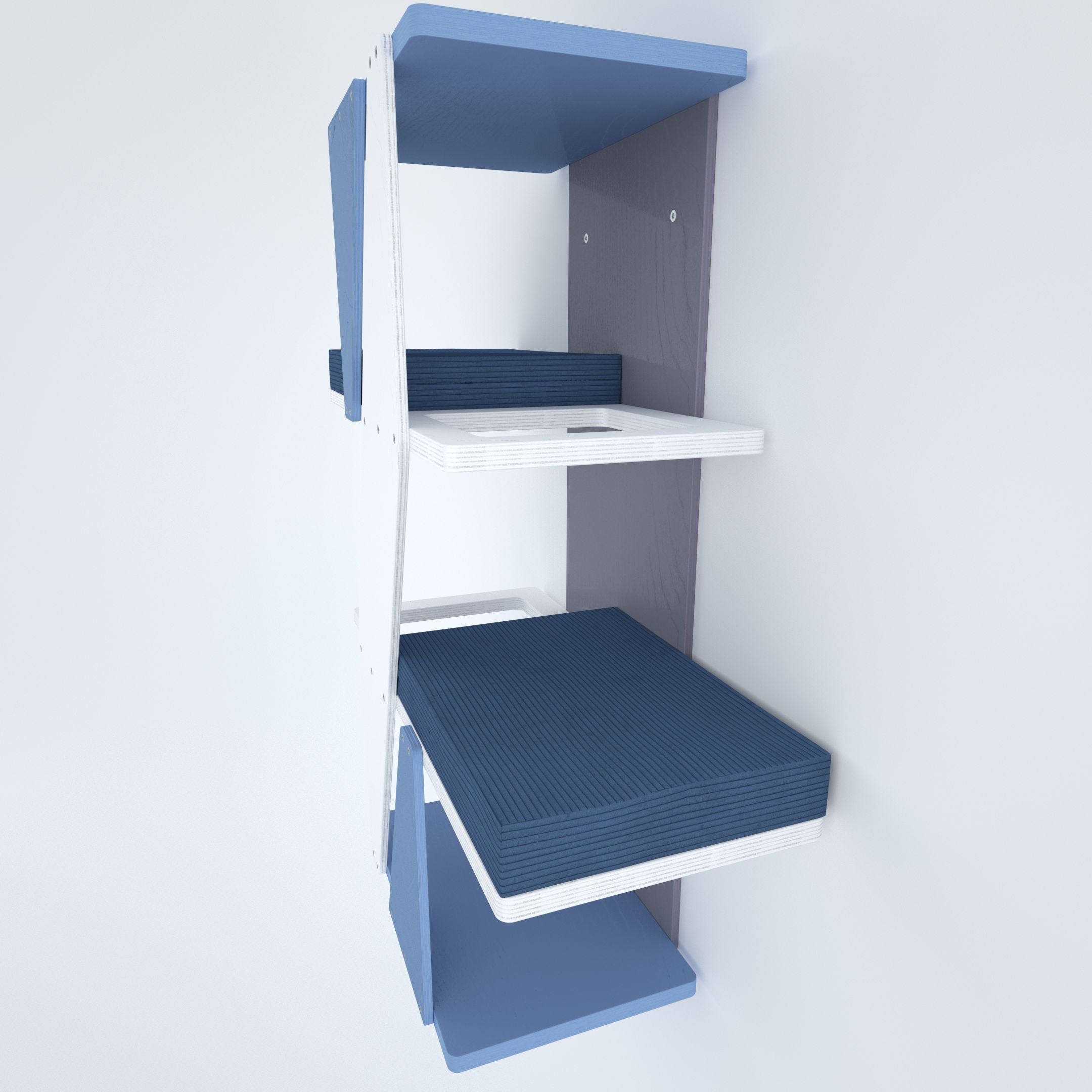 Cat Wall Shelf Bed - Sharp Stacker - Scratchy Things Premium Pet Furniture