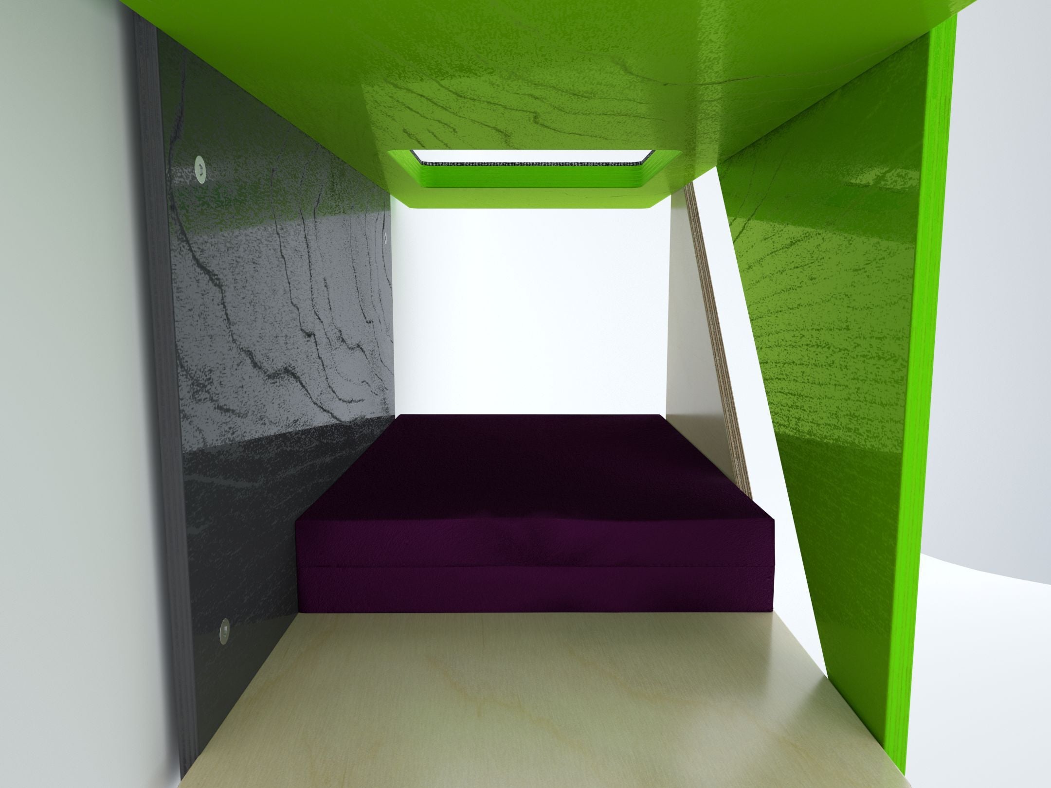 Cat Wall Shelf Bed Modern Tunnel Perch - Sharp Tunnel Mini - Scratchy Things Premium Pet Furniture