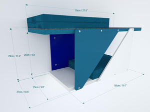 Cat Wall Shelf Bed Modern Tunnel Perch - Sharp Tunnel Mini - Scratchy Things Premium Pet Furniture