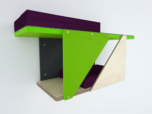 Cat Wall Shelf Bed Modern Tunnel Perch - Sharp Tunnel Mini - Scratchy Things Premium Pet Furniture