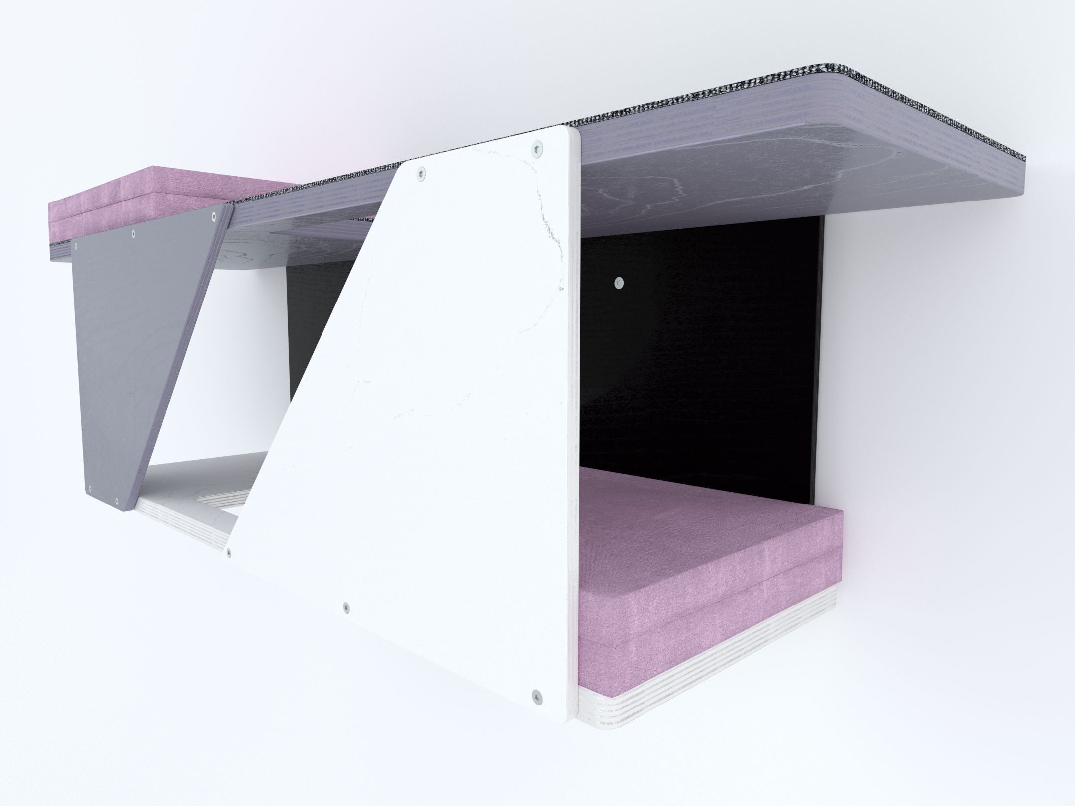 Cat Wall Shelf Bed - Sharp Tunnel - Scratchy Things Premium Pet Furniture