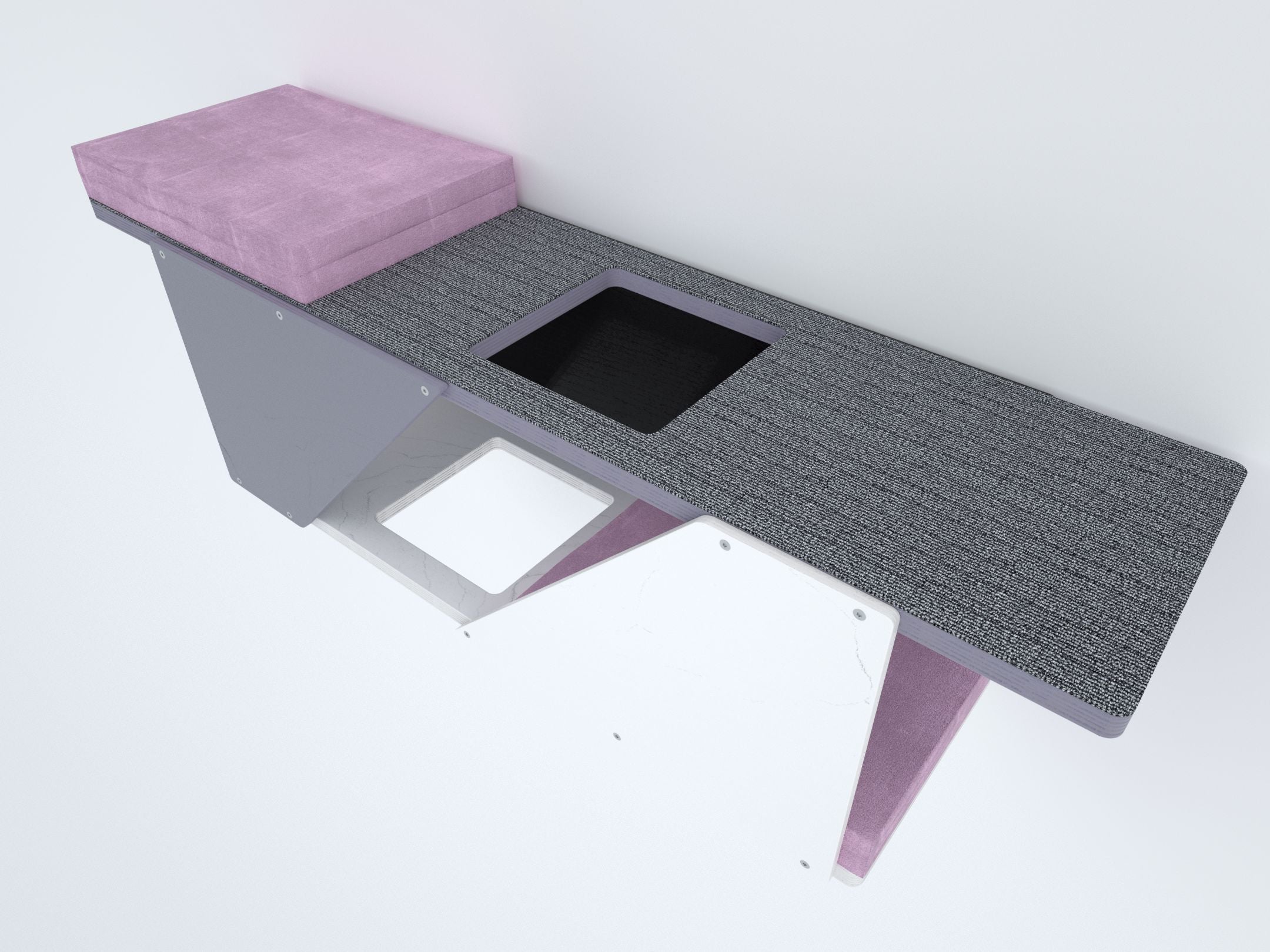 Cat Wall Shelf Bed - Sharp Tunnel - Scratchy Things Premium Pet Furniture