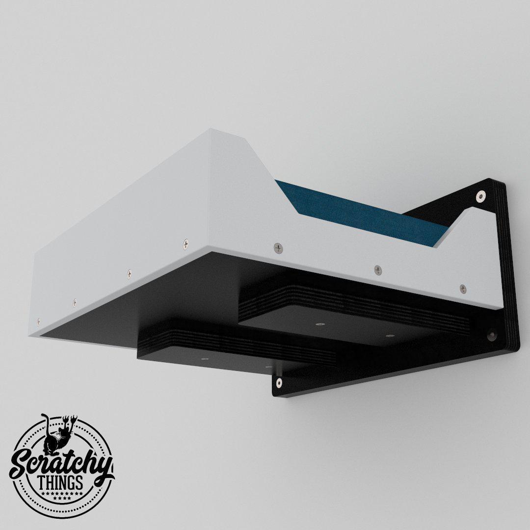 Cat Wall Shelf Bed - Wally Flat Plus - Scratchy Things Premium Pet Furniture