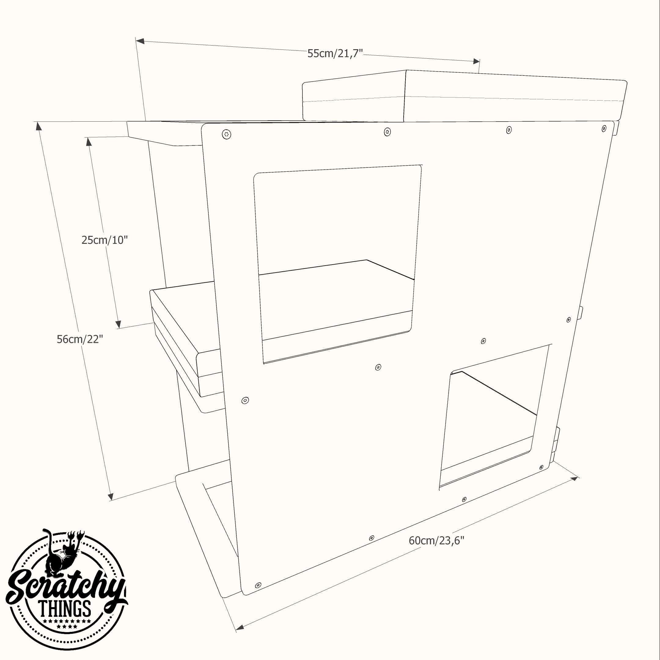 Cat Wall Shelf Bed - Wally Loft - Scratchy Things Premium Pet Furniture