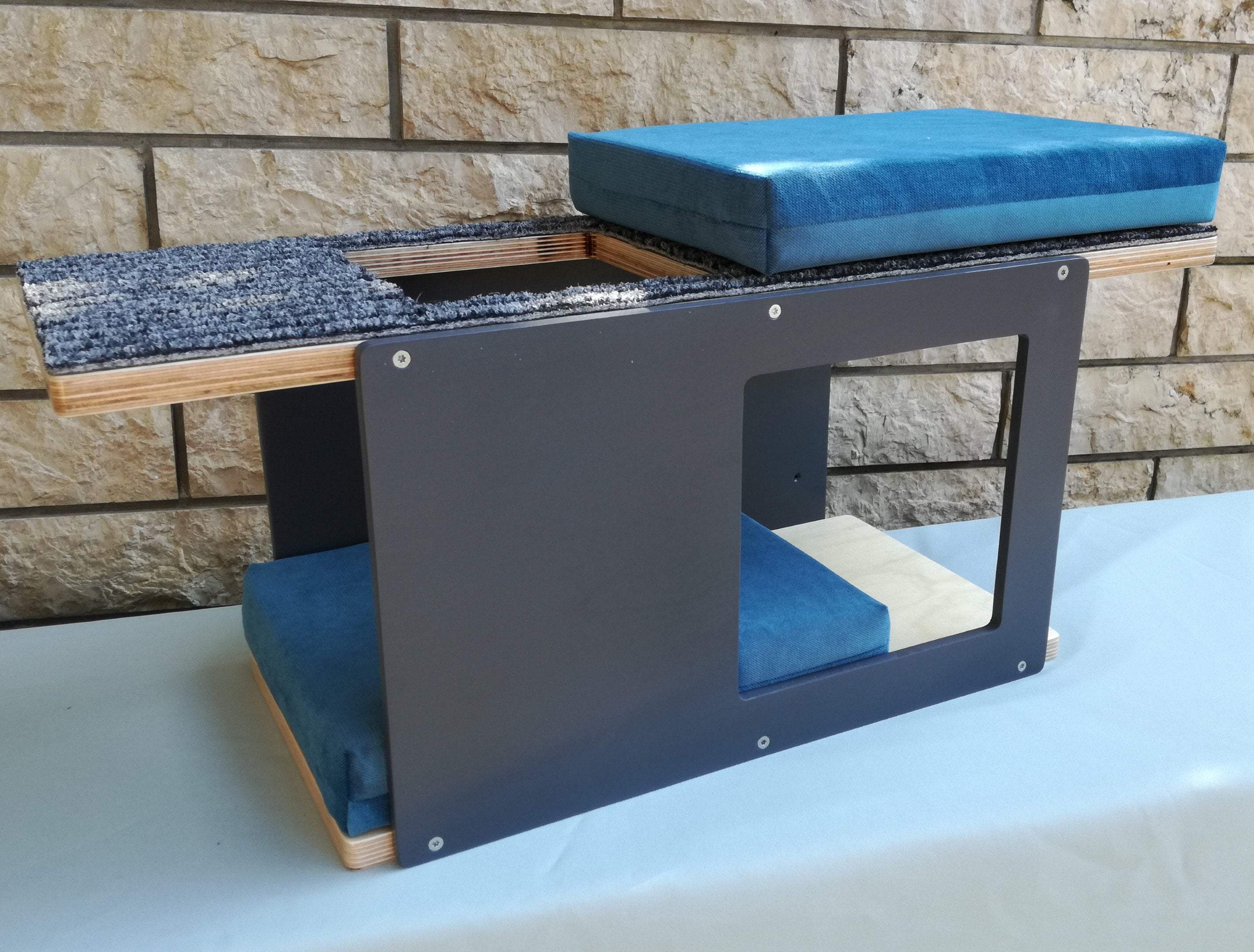 Cat Wall Shelf Bed - Wally Tunnel Mini - Scratchy Things Premium Pet Furniture