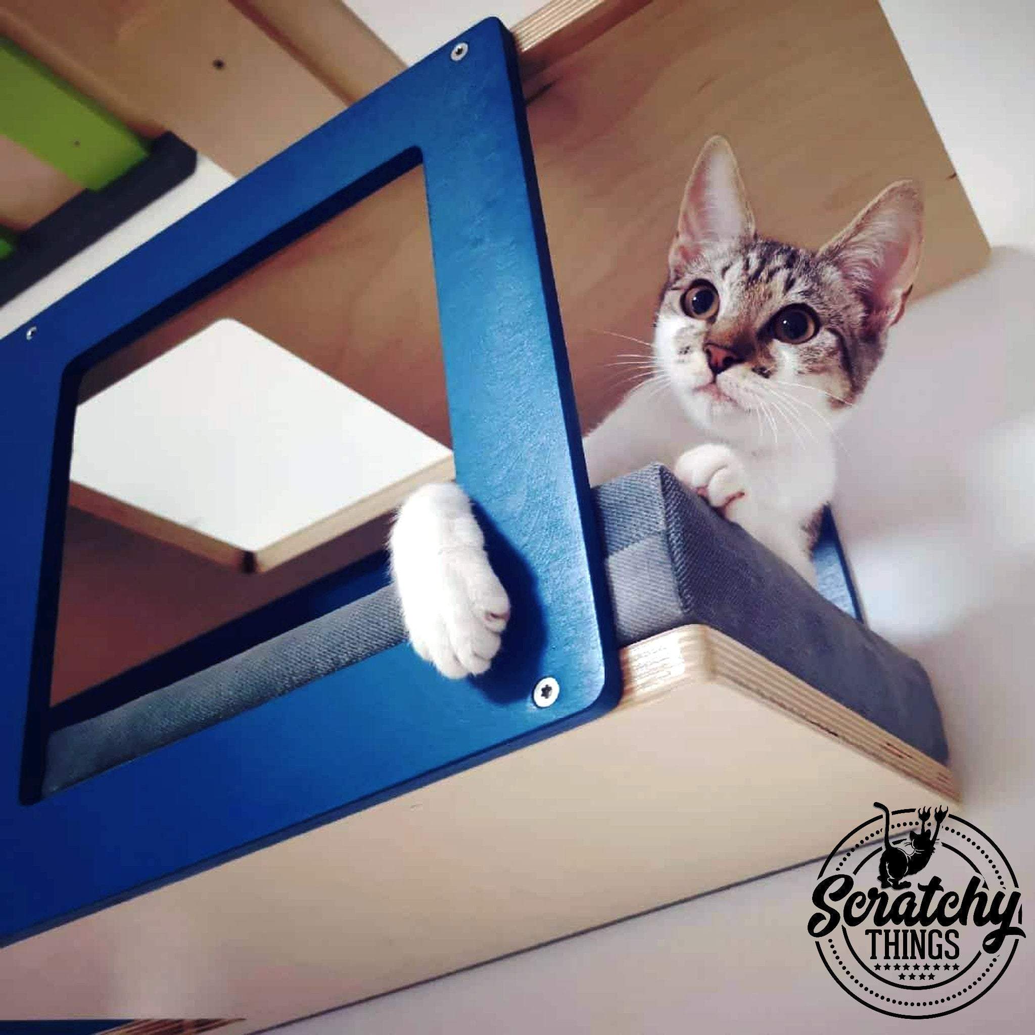 Cat Wall Shelf Bed - Wally Tunnel - Scratchy Things Premium Pet Furniture