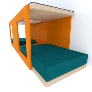 Cat Wall Shelf Bed - Wally Tunnel Upside-Down - Scratchy Things Premium Pet Furniture