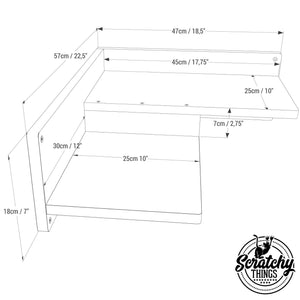 Cat Wall Shelf Corner - Wally Combo Corner - Scratchy Things Premium Pet Furniture