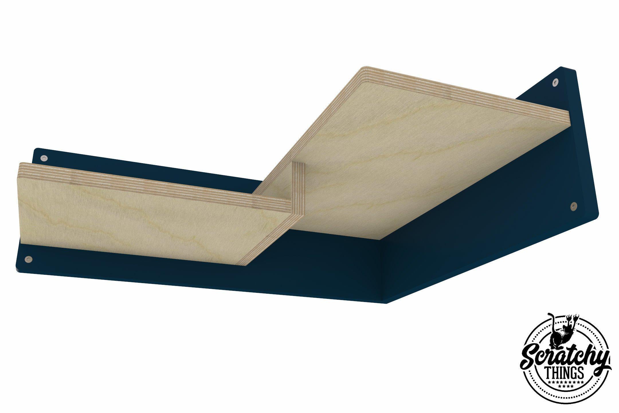 Cat Wall Shelf Corner - Wally Combo Corner - Scratchy Things Premium Pet Furniture