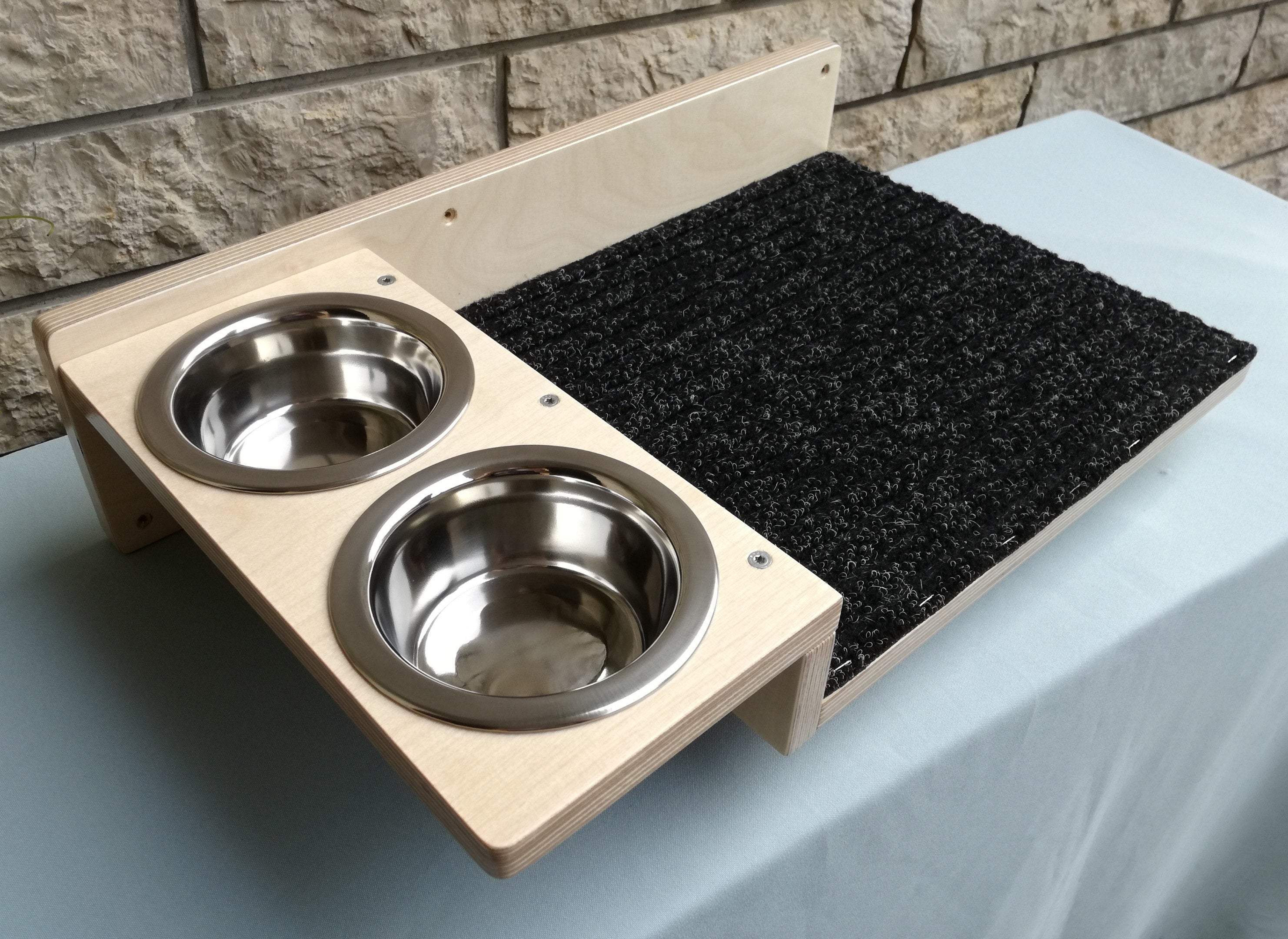 Cat Wall Shelf Feeder Step - Wally Flat Feeder - Scratchy Things Premium Pet Furniture