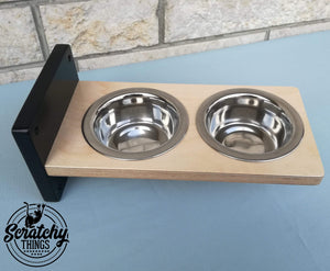 Cat Wall Shelf Feeder Step - Wally Step Feeder - Scratchy Things Premium Pet Furniture