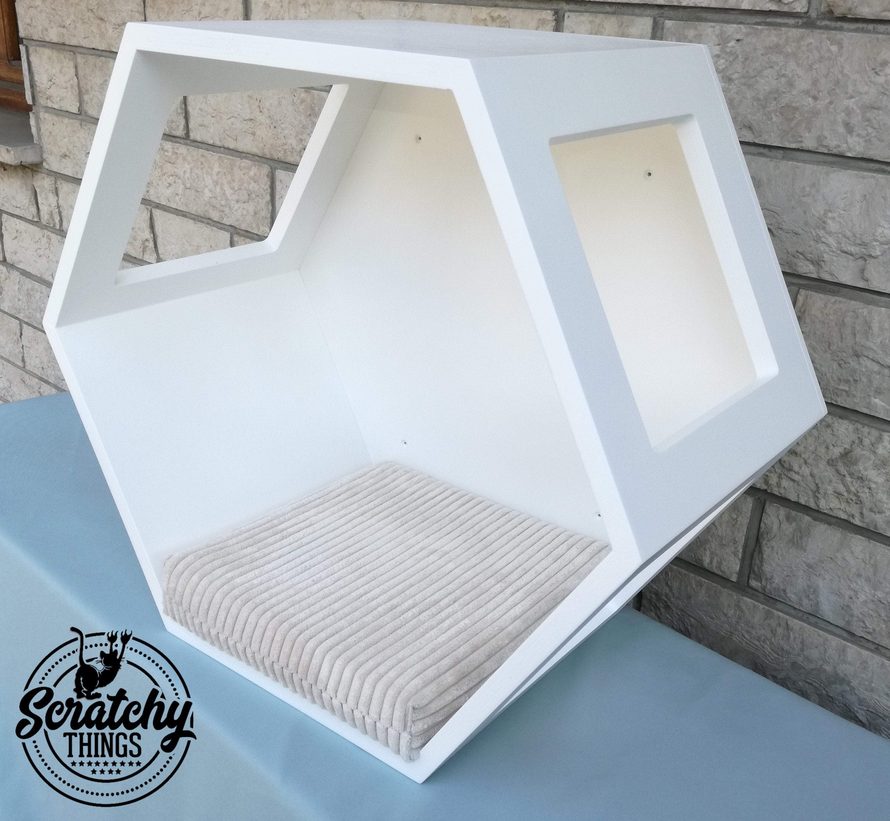 Cat Wall Shelf Hexagonal Bed - Wally Hex 30 - Scratchy Things Premium Pet Furniture