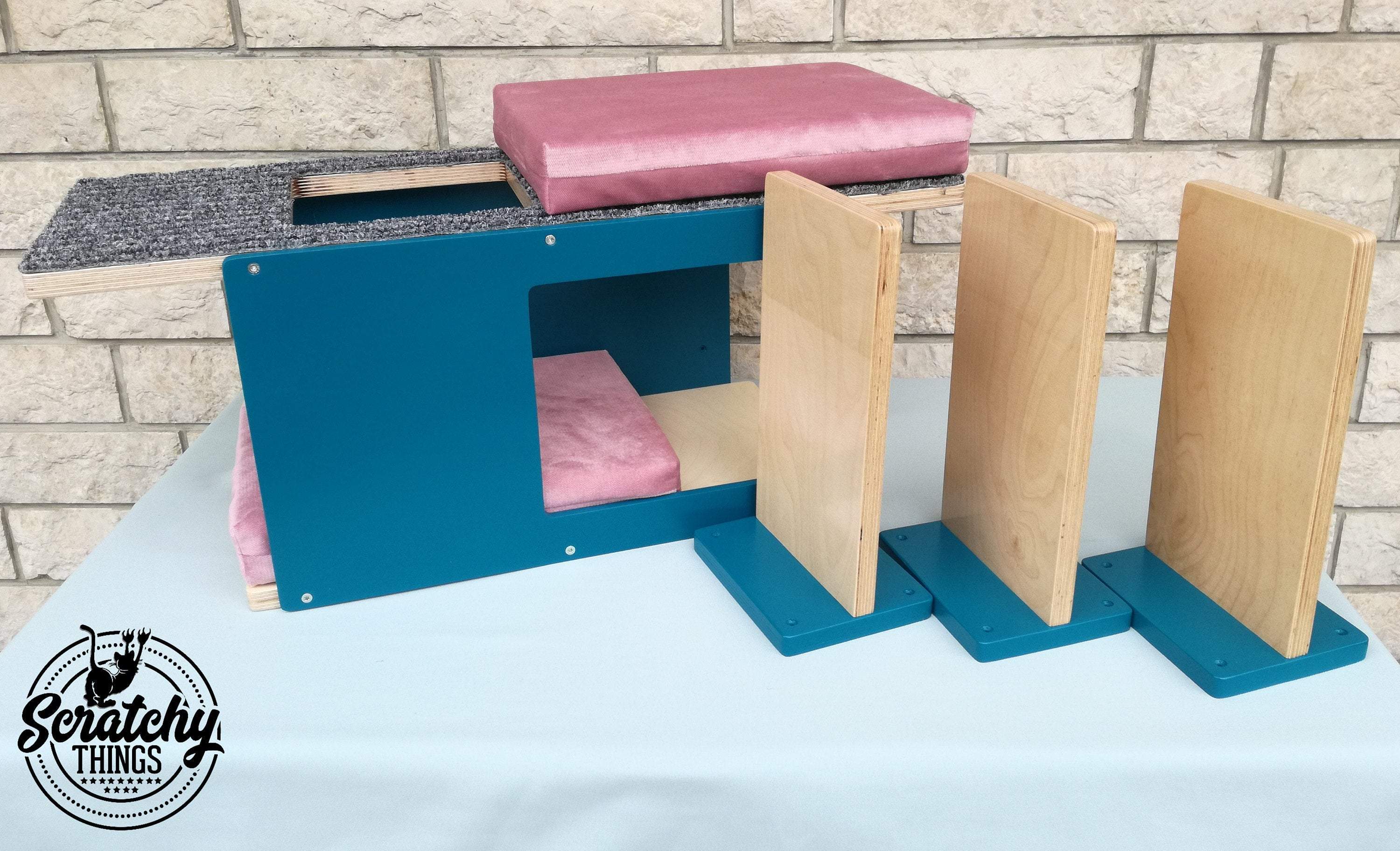 Cat Wall Shelf Step Bed Bundle - Wally Mini Bundle - Scratchy Things Premium Pet Furniture