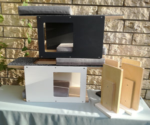 Cat Wall Shelf Step Bed Bundle - Wally Mini Double Bundle - Scratchy Things Premium Pet Furniture