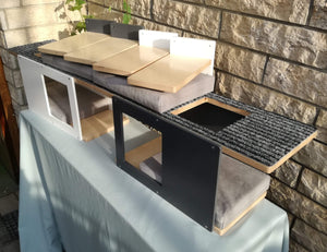 Cat Wall Shelf Step Bed Bundle - Wally Mini Double Bundle - Scratchy Things Premium Pet Furniture