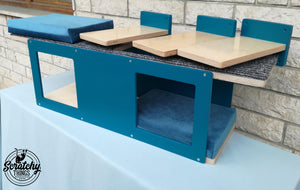 Cat Wall Shelf Step Bed Bundle - Wally Tunnel Bundle - Scratchy Things Premium Pet Furniture