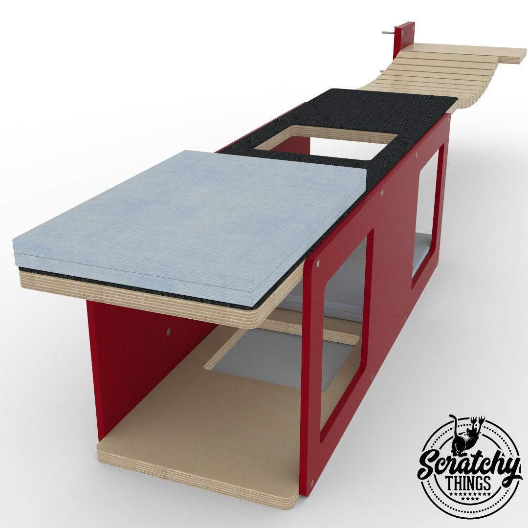 Cat Wall Shelf Step Bridge Bed Bundle - Wally Tunnel Bridge Bundle - Scratchy Things Premium Pet Furniture