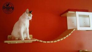 Cat Wall Shelf Step - Wally Flat - Scratchy Things Premium Pet Furniture